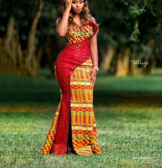 kente gown for wedding