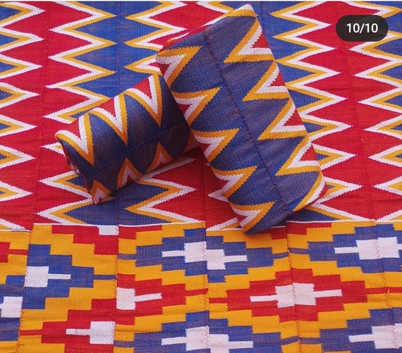 Kente - Authentic Kente Cloth - Handwoven Kente Fabric - 6 and 12 yards  Genuine Ghana Kente - African fabric - African Traditional Kente