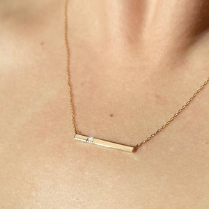 Gold Bar Necklace - Etsy