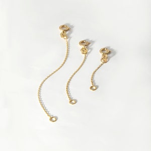 Italian 14k Solid Gold Chain Extender: Adjustable Necklace & Bracelet Length
