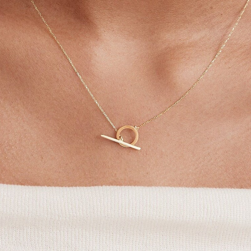 Gold Toggle Necklace - Etsy
