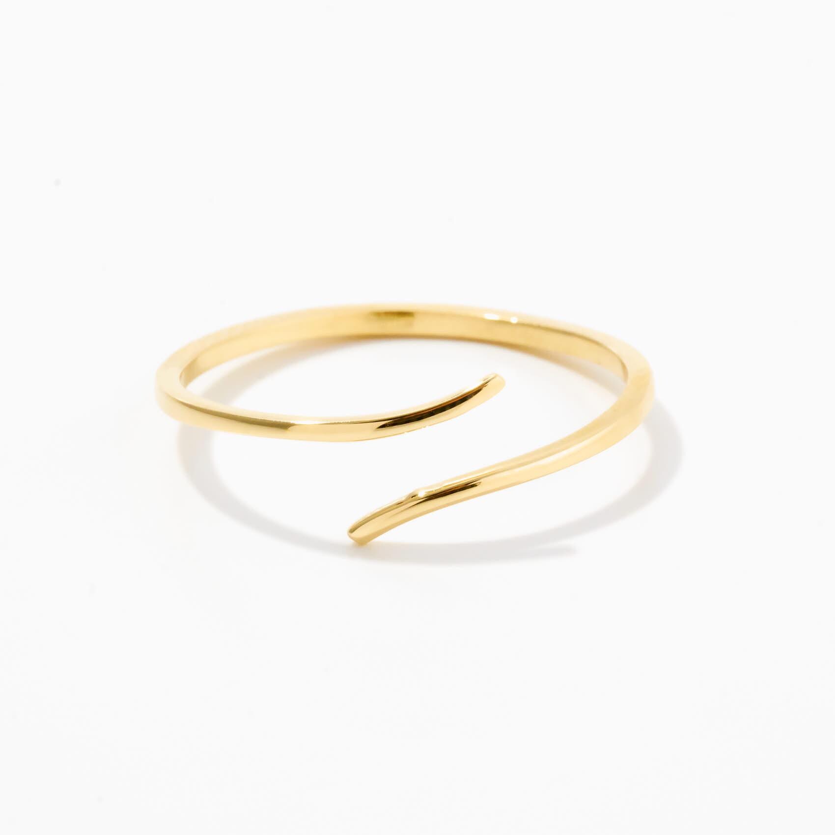 Open Cuff Rings Cuff Open Ring in 14K Solid Gold - Etsy