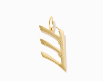 14k Solid Gold Angel Number, Lucky Number Pendant for Women