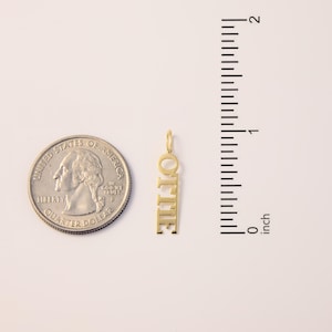 Dainty Name Charm Pendant Only in 14K Gold imagem 5