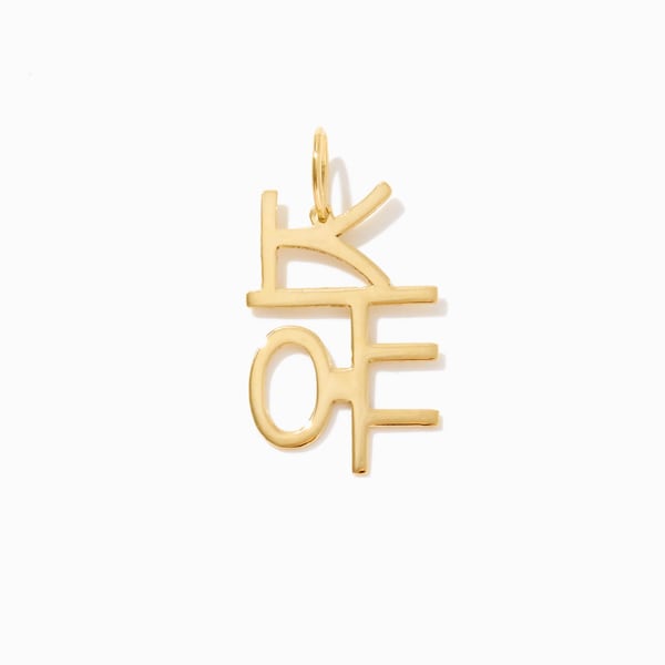 14k Solid Gold Korean Name Pendant for Women
