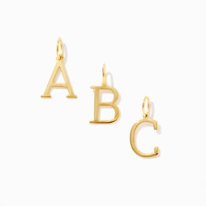 Mini Buchstabe Charm Anhänger aus 585er Gold