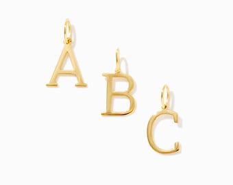 Mini Buchstabe Charm Anhänger aus 585er Gold
