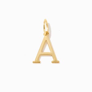 Mini colgante con letra en oro macizo de 14 k