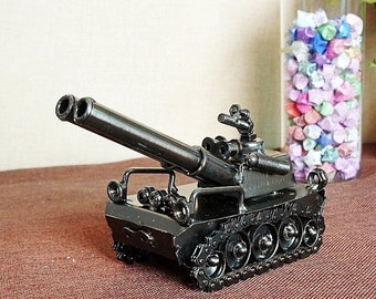 Panzer Modell Blech Metall Tank Blechmodell Deko Dekoration NEU 