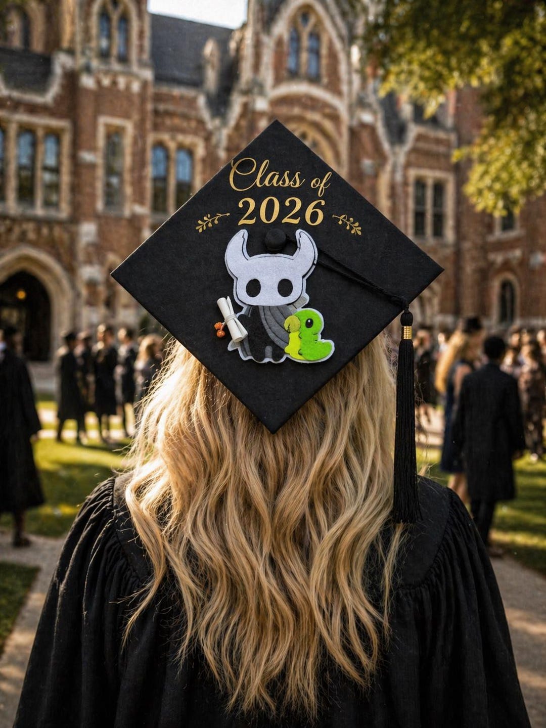 Knight Grad Topper Hollow Knight Inspired Graduation Cap Topper, Silksong Style Knight ...