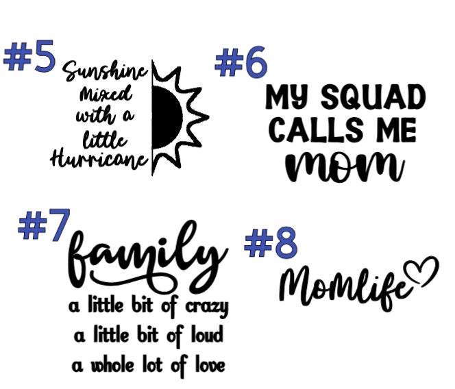 3 5 or 7 Family Mom Dad Vinyl Decal for | Etsy