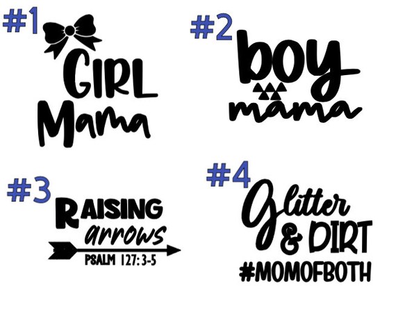 3 5 or 7 Family Mom Dad Vinyl Decal for | Etsy