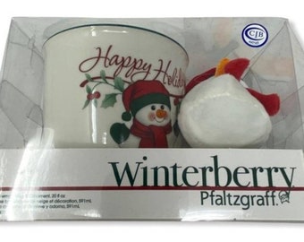 Pfaltzgraff Winterberry Happy Holidays Gift Mug