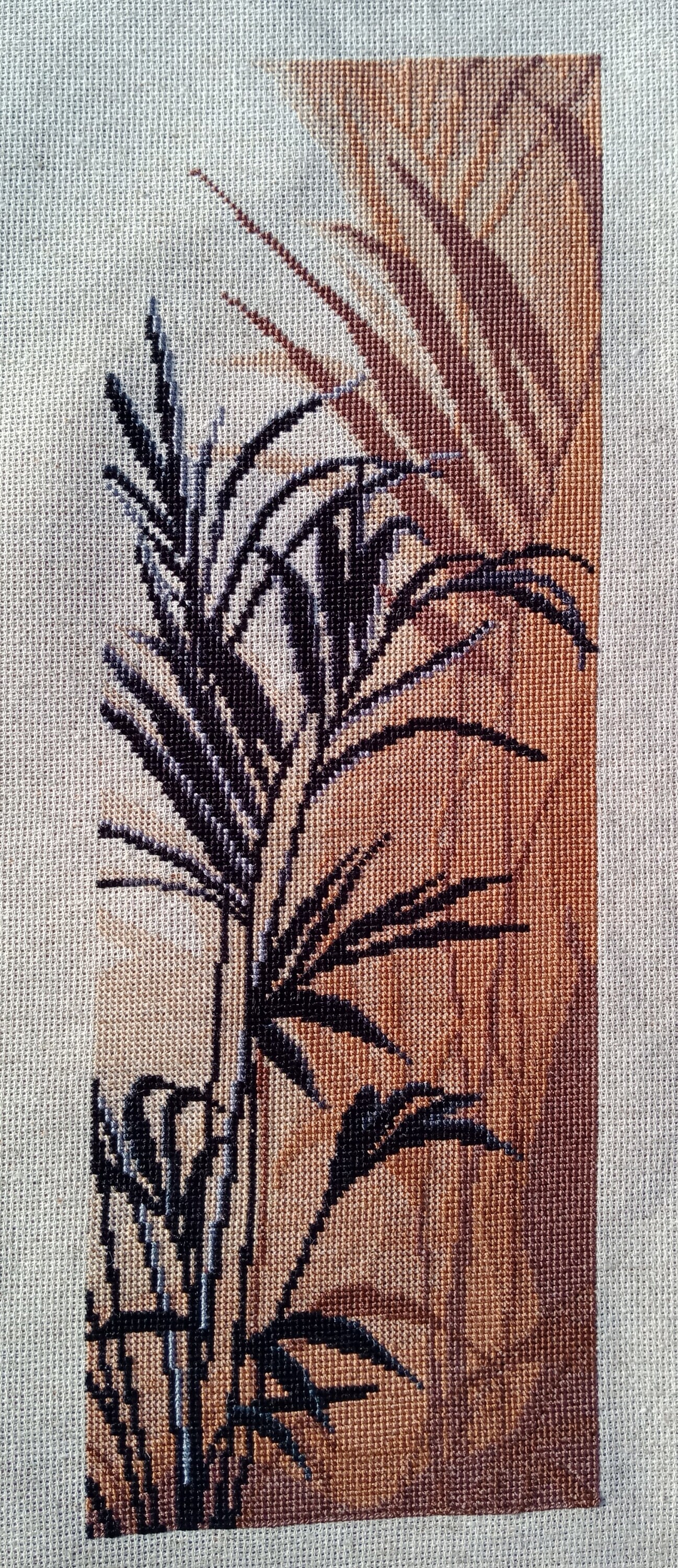 Fern grass grass cover embroidery embroidered picture Etsy