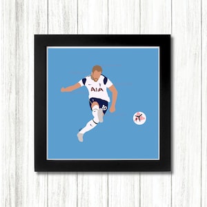 Harry Kane | Tottenham Hotspur | Soccer | Football Illustrations Printable Wall Art Decoration | Gift for Fathers Boys Sports Fan Coach