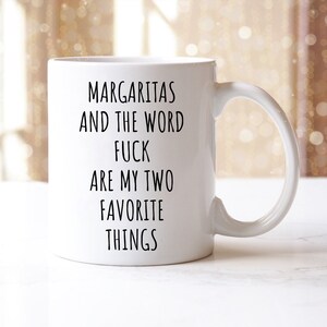 Margaritas und das Wort Ficken sind meine beiden Lieblings Dinge Tasse | Margarita Liebhaber Geschenk | Barkeeper Geschenk | Margarita Geschenke | Lustige Alkohol Tasse