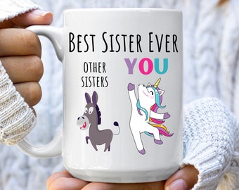 Schwester Becher, Schwester Geschenk, Geschenk für Schwester, Schwester Kaffeetasse, Schwester Geburtstagsgeschenk, Schwester Weihnachtsgeschenke, Schwester Geschenke, Beste Schwester aller Zeiten