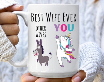 Caneca de esposa, presente para esposa, presente de esposa, presente de aniversário de esposa, presentes de Natal de esposa, caneca de café de esposa, aniversário de esposa, canecas de esposa, melhor esposa de todos os tempos