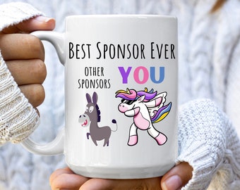Sponsor Mug, Gift For Sponsor, Sponsor Coffee Mug, Sponsor Gifts, Funny Sponsor Mugs, Sponsor Thank You Gift, Sponsor Christmas Gift Mug Cup