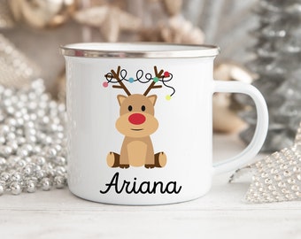 面白いクリスマスマグカップ、トナカイマグカップ、パーソナライズされ