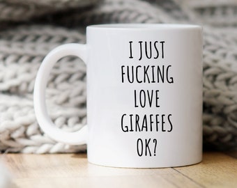 Giraffe Mug, Funny Giraffe Gift, Giraffe Lover Gift, Giraffe Mugs, Funny Giraffe Gifts, Giraffe Coffee Mug, Mugs With Sayings, Giraffe Cup