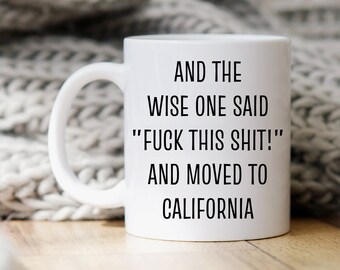 Verhuizen naar Californië cadeau, verhuizen naar Californië koffiemok, verhuizen naar Californië geschenken, Californië mok, Californië geschenk, verhuizen