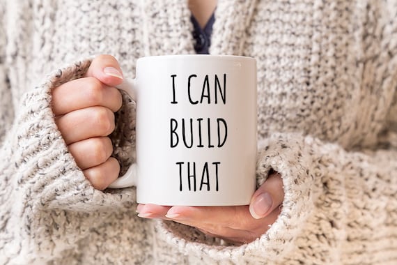Handyman Gift, Funny Dad Gift, Woodworking Gift, Gift for Carpenter, Woodworker Gifts, Woodworker Mug, Father's Day Mug, I Can Build That