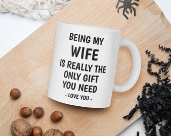 Veracco Tazza In Ceramica Bianca 311 Ml – Scritta 'Being My Fiancée Is Really The Only Gift' – Regalo Di Compleanno Per Lei
