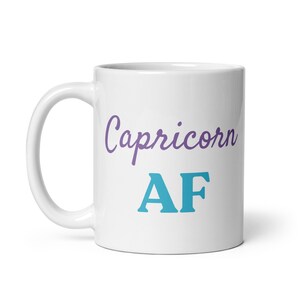 Steinbock AF Tasse | Steinbock Tassen | Steinbock Geschenke | Steinbock Kaffeebecher | Capricon Geschenk | Steinbock Sternzeichen Geschenk | Steinbock Geburtstagsbecher