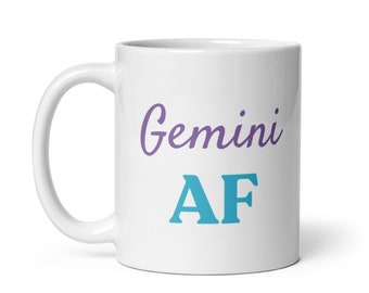 ジェミニ AF マグ | ジェミニ コーヒー マグ | ジェミニ ギフト | ジェミニ ギフト | 占星術ギフト | 誕生日ギフト | ジェミニへのギフト | ジェミニ 星座マグカップ