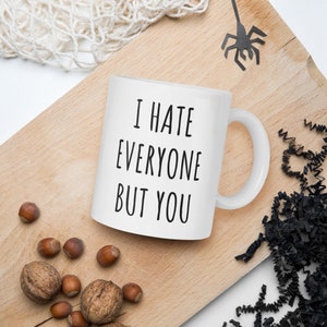 Jag hatar alla utom dig kaffemugg | Rolig mugg | Alla hjärtans dag-mugg | Present till henne | Present till honom | Sarkastisk mugg | Rolig present | Bästispresenter