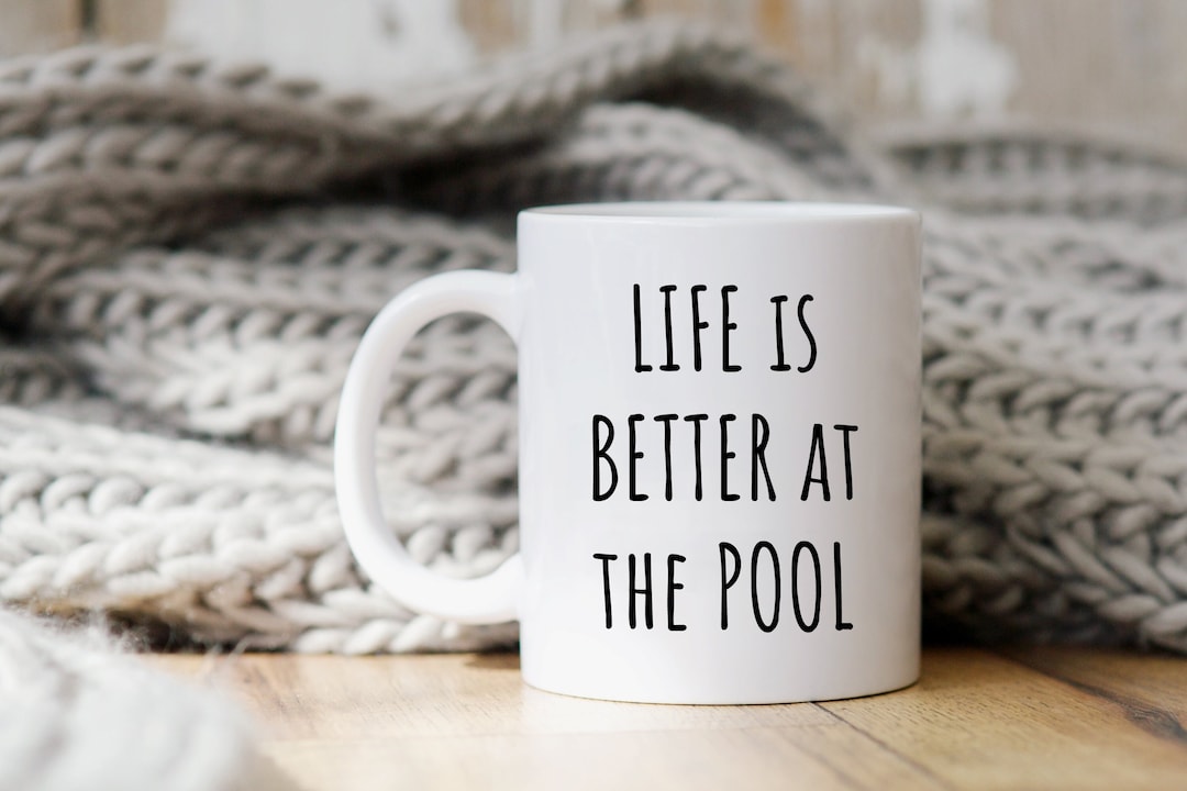 Pool Mug Swimming Pool Gift Pool Mugs Pool Gifts Swimming Etsy