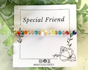 Regalo de pulsera de amigo especial / Regalos para amigos / pulsera de cuentas / regalo de pulsera / Regalos de amigo / regalos de joyería para ella / regalos para niña