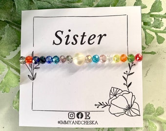 Sister Bracelet Gift / Regalos para hermanas / pulsera de cuentas / regalo de pulsera / regalos de hermana / regalos de joyería para ella / regalos para niña /