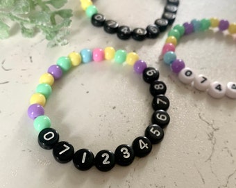 Child Safety Bracelets | telephone number bracelets | kids number bracelet | safety tag | safety ID bracelet | child lost bracelet..