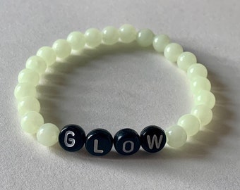 Glow in the dark bracelets | name bracelets | party favours | kids bracelets | adults bracelets | beaded jewellery