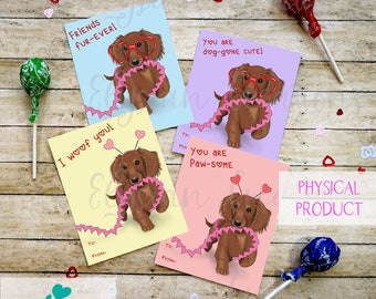100 Puppy Kids Valentines, Dog Valentine, Class Room Valentines, Elementary School Valentines, Valentine's Day gifts