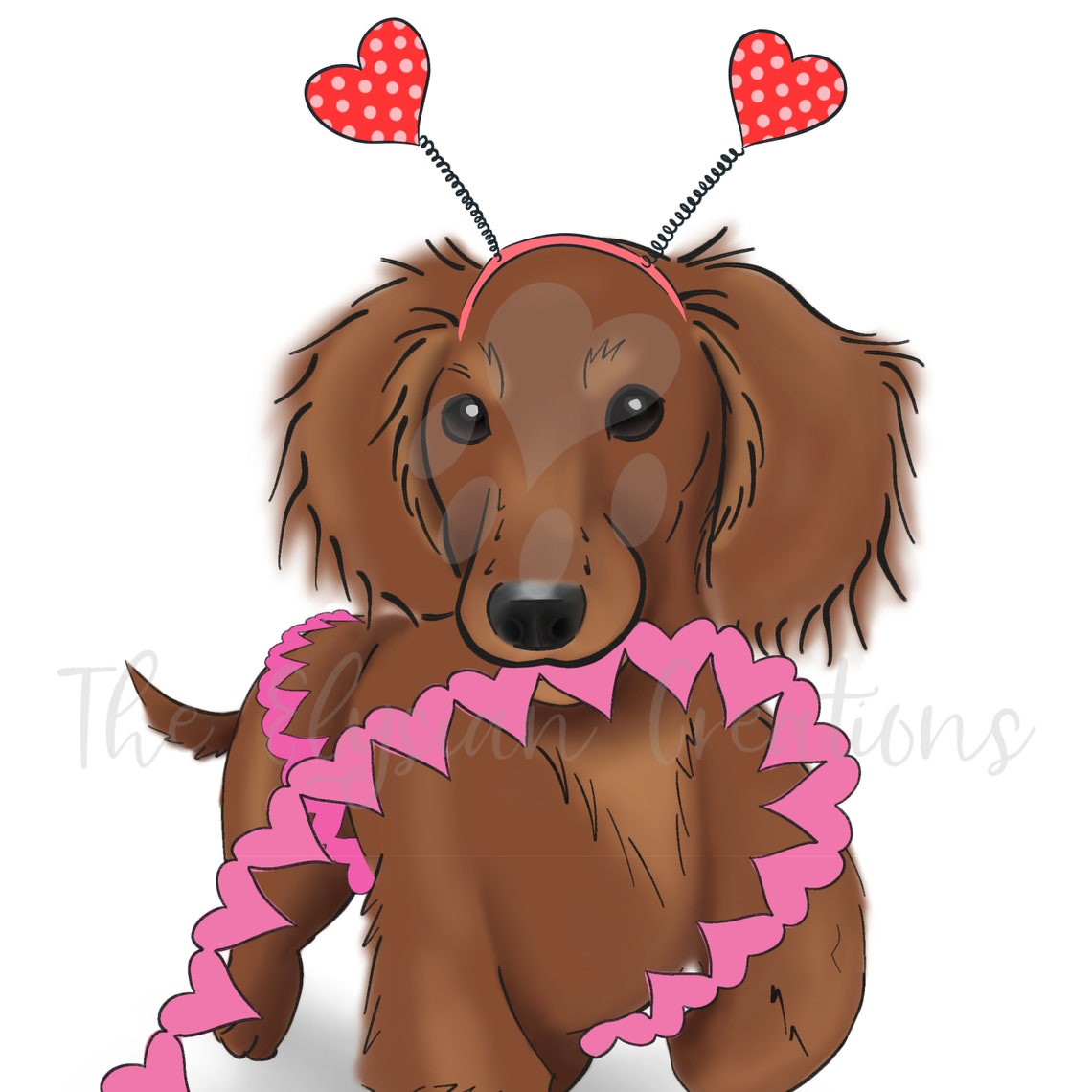 Dachshund Kids Valentines Printable Download Dog Valentine Etsy
