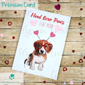 Beagle Puppy Carte de Saint-Valentin, Carte de Saint-Valentin pour chien, Carte de Saint-Valentin pour chien drôle