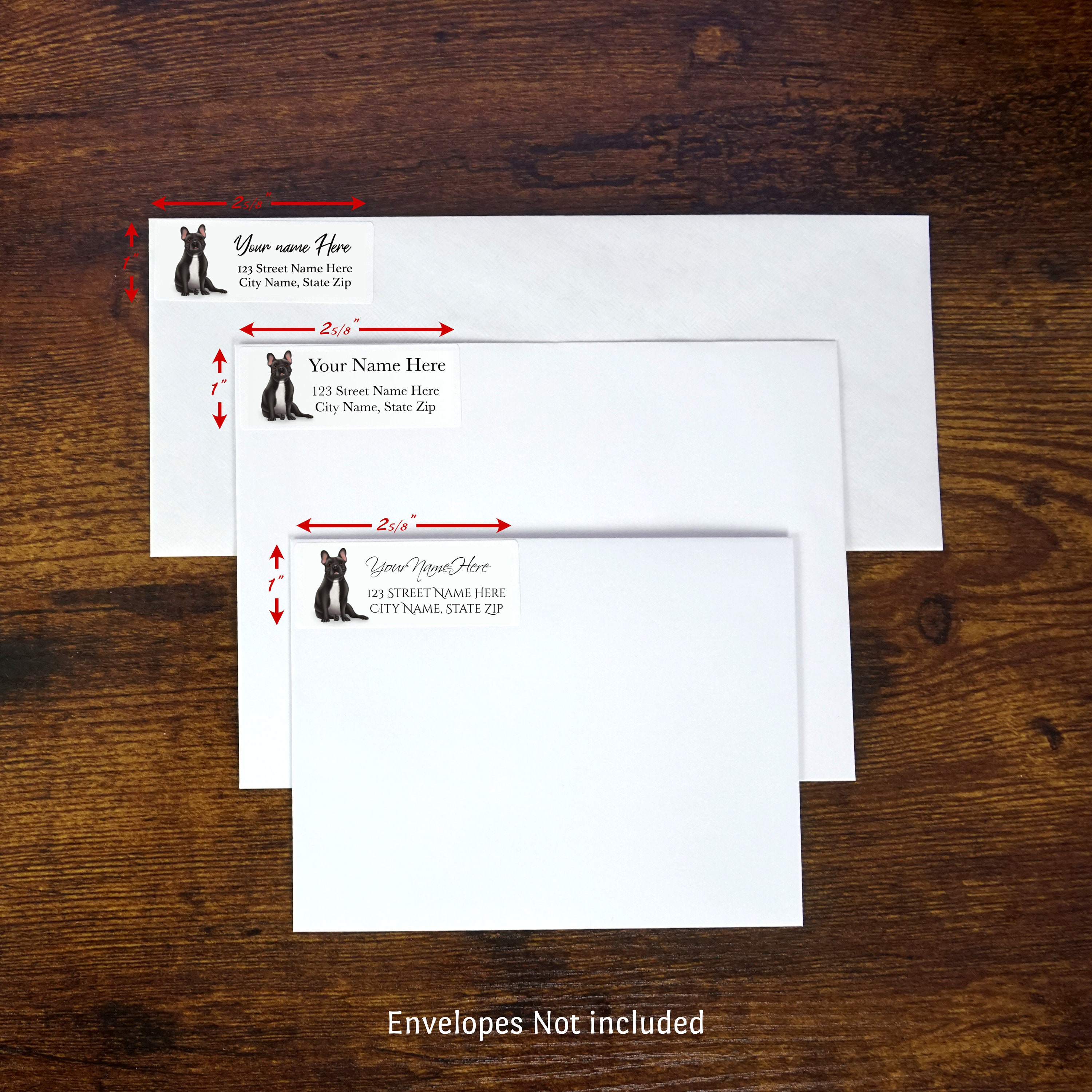 Custom French Bulldog Return Address Labels, Christmas Dog Return ...