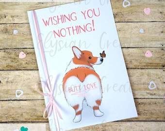 Corgi Butt Mother's Day Card, Dog Mother's Day Card, Funny Corgi Mother's Day Card, Tricolor Corgi