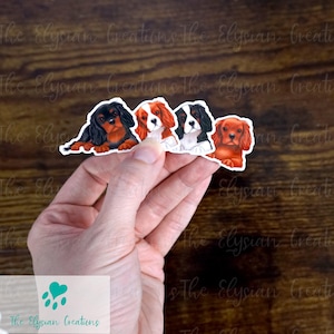 Cavalier King Charles Spaniel Sticker, Water Proof Sticker, Dog Sticker ...