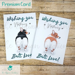 Carte de fête des pères Corgi Butt, carte de fête des pères chien, carte de fête des pères drôle, carte Corgi, Corgi tricolore