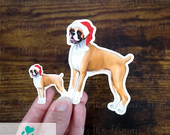 Autocollant 3D Boxer Chien Pour Voiture - Vinyle Kawaii Résistant Eau Et UV - Décoration Intérieur/extérieur - Idée Cadeau