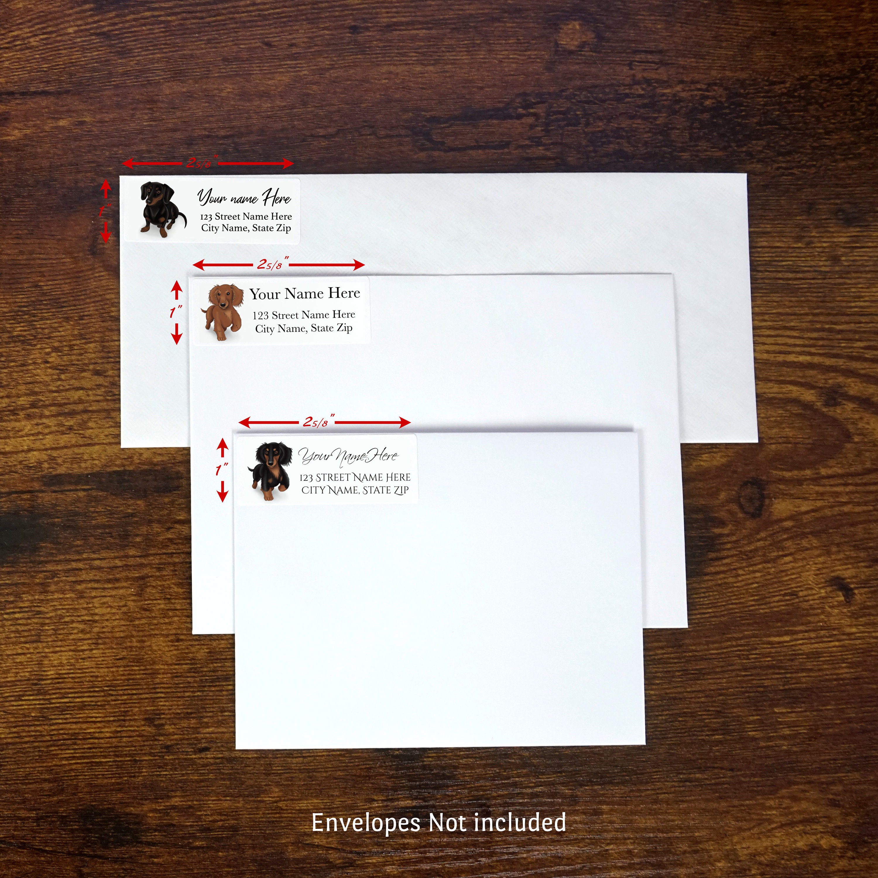 Custom Dachshund Return Address Labels, Dog Return Address Labels ...