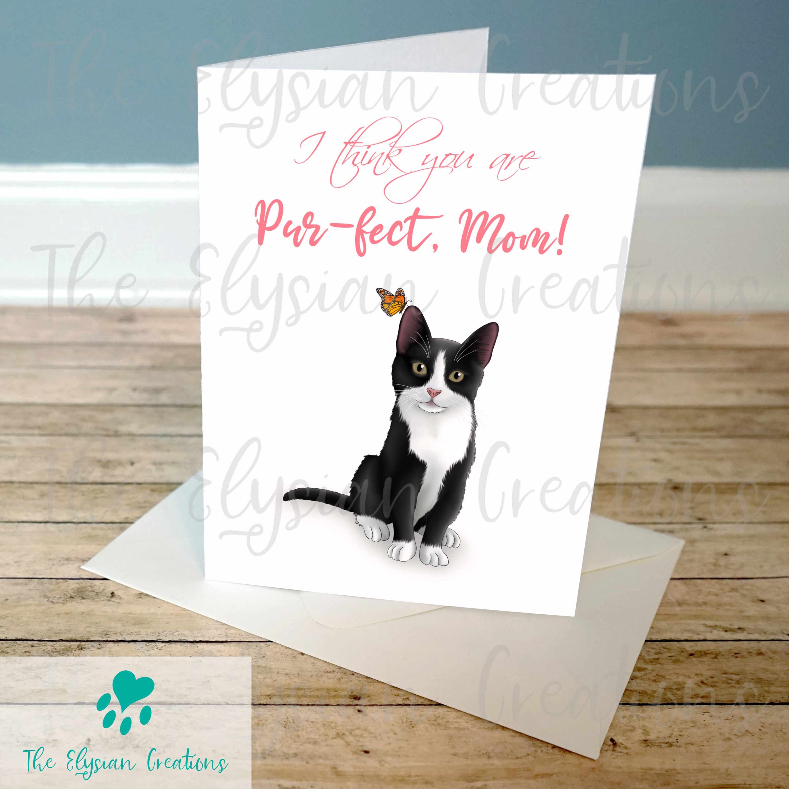 Cat Mother's Day Card, Cat Mother's Day Card, Funny Mother's Day Card ...