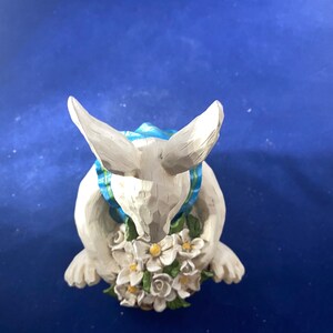 Resin Wood Look Seated Easter Bunny in Blue Vest Foreside - Etsy