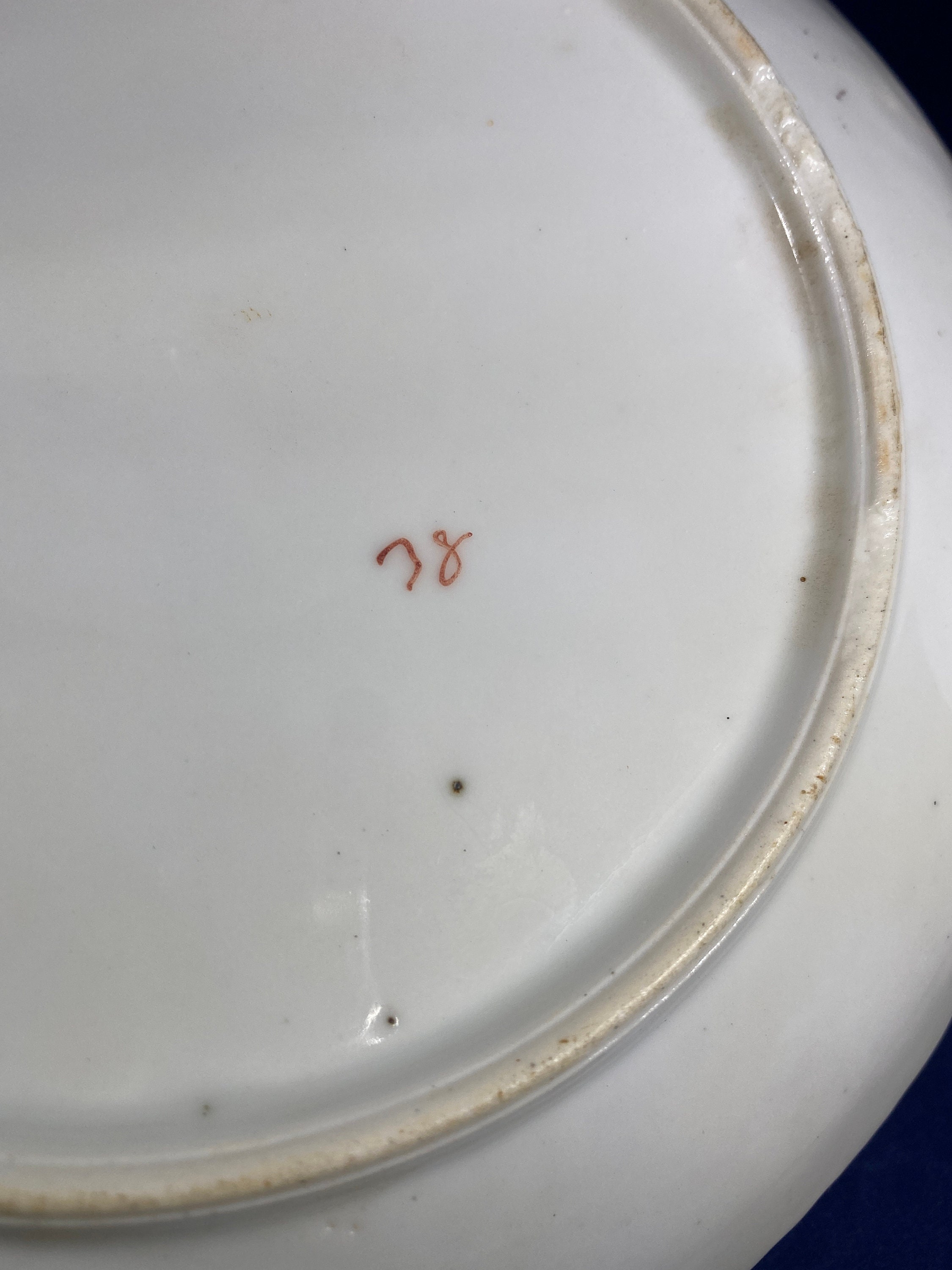 Antiker Blau und Gold Porzellan Schrank Teller Limoges Stil | Etsy