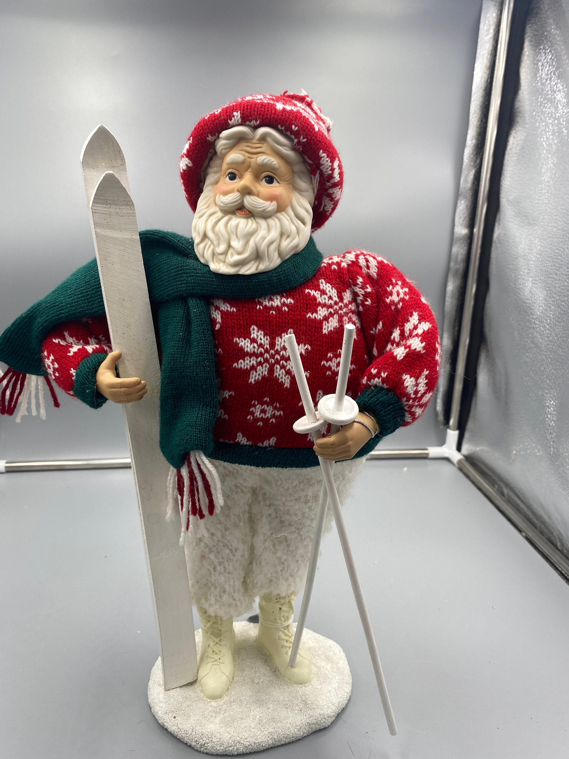 Skiing Santa Doll 
