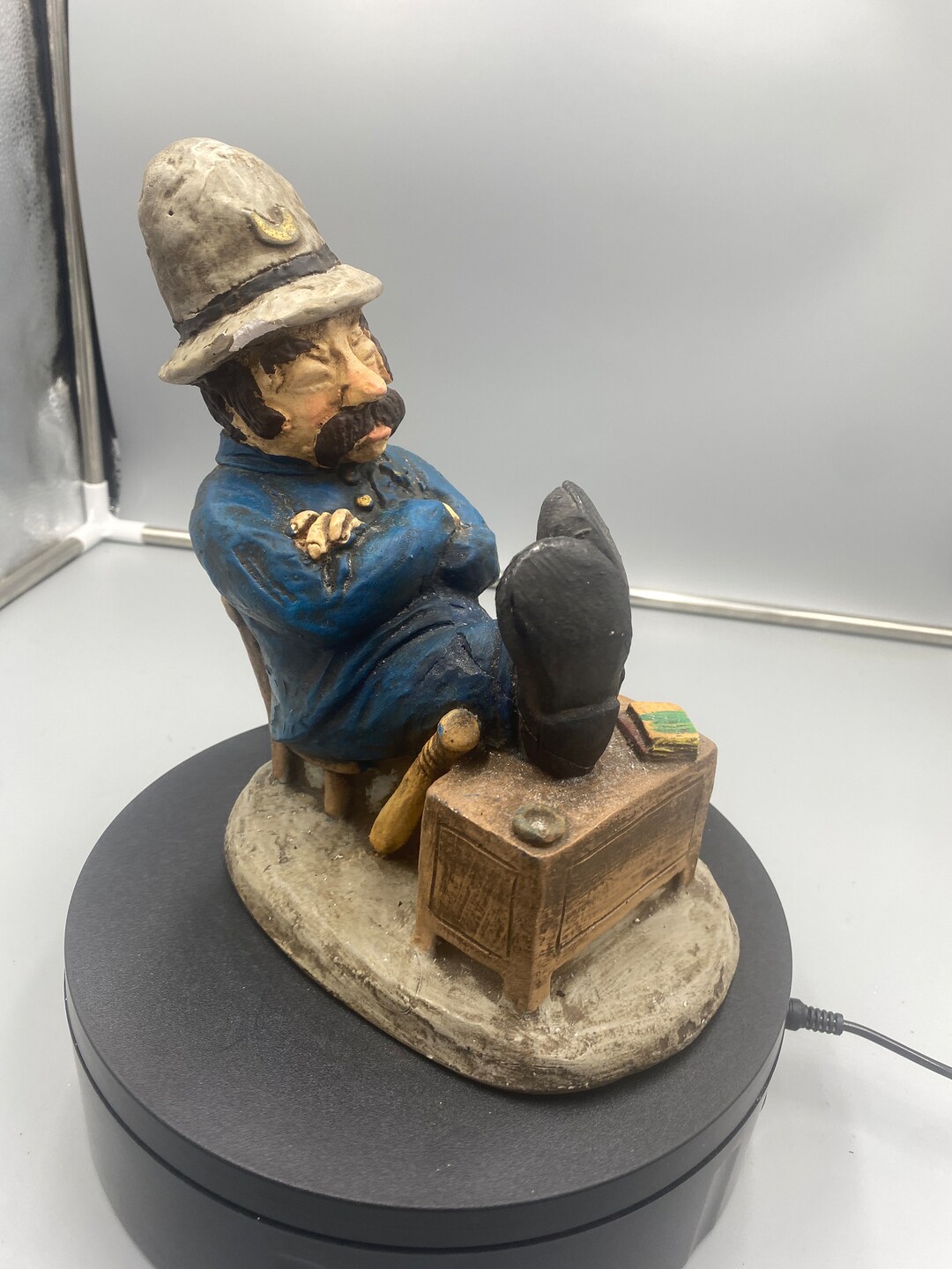 Pinkerton Security Annual Chalkware Statue/figurine Guard at Etsy